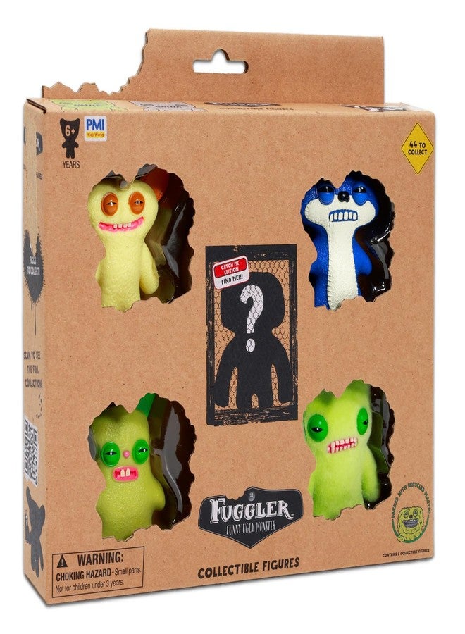 Fuggler Mini Figures 5 Pack - Bundle 5 Funny Ugly Monster Cupcake Topper Figurines Plus Stickers, More | Fuggler Party Supplies Set (Styles May Vary) - Image 3